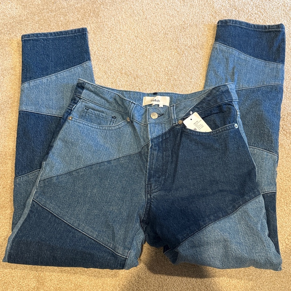 BA&SH Patchwork Cropped Jeans - Picture 3 of 11